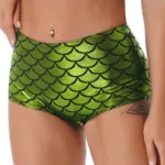 Womens Mermaid Fish Scale Print Booty Shorts High Waisted Hot Pants Party Club Festival Rave Dance Bottoms Sexy Clubwear - Image 15