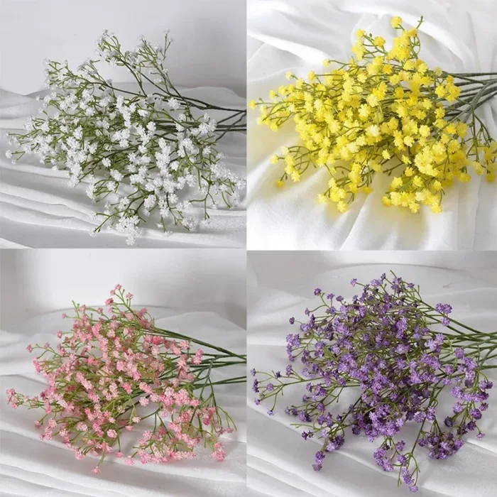 108Heads 63cm Babies Breath Artificial Flowers Plastic Gypsophila DIY Floral Bouquets For Handmade Wedding Party Home Decoration - Image 2