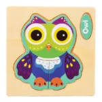 Montessori Wooden 3D Jigsaw Puzzle Cartoon Animals Children Learning Cognition Intelligence Puzzle Game Educational Toy for Kids - Image 22