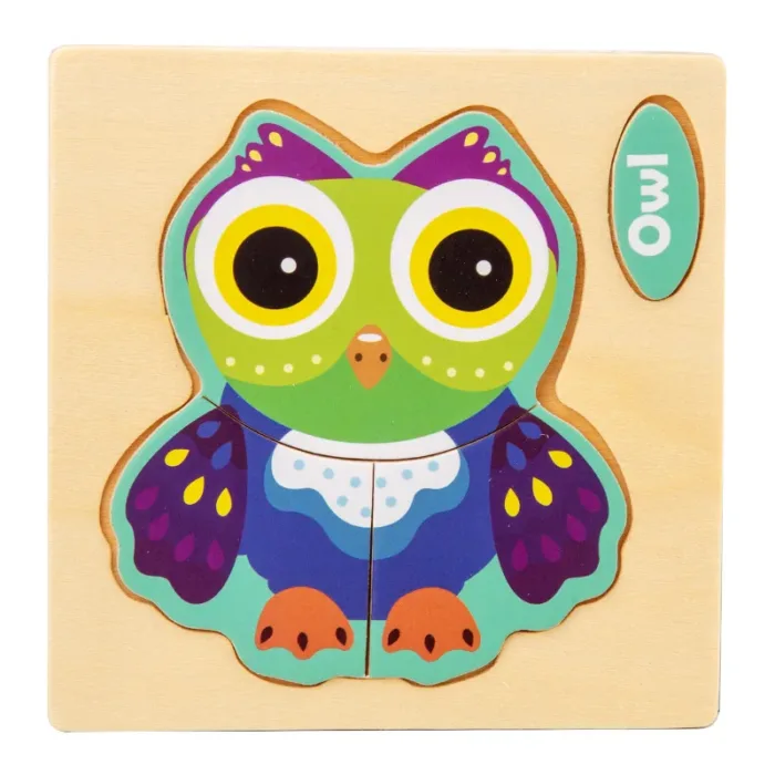 Montessori Wooden 3D Jigsaw Puzzle Cartoon Animals Children Learning Cognition Intelligence Puzzle Game Educational Toy for Kids - Image 22