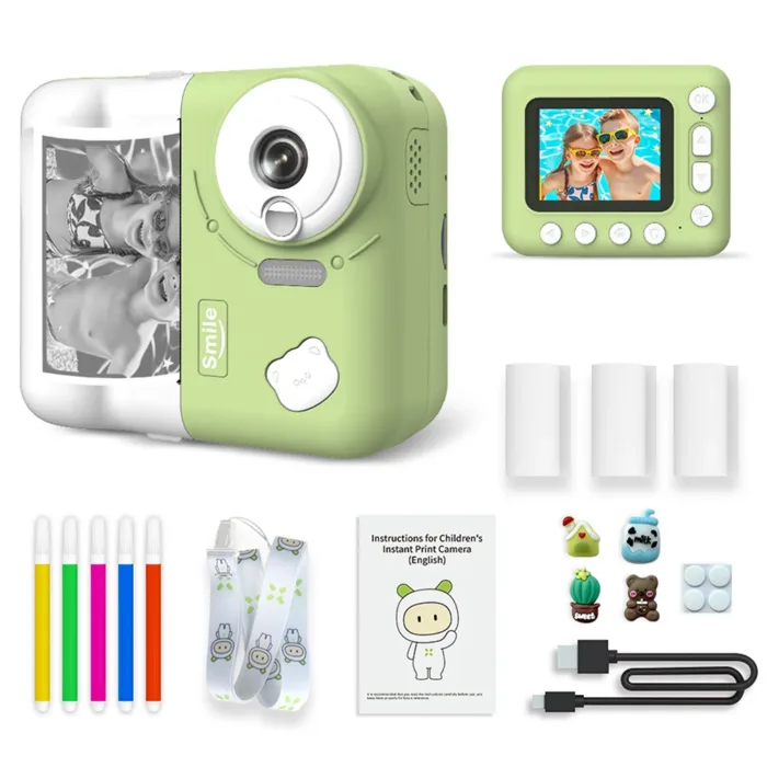 9IMOD Kids Camera Instant Print Camera 2.4 inch 1080P Children Digital Photo Video Camcorder Toys with 10X Digital Zoom TF Card - Image 12