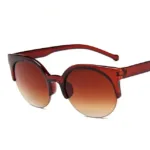 2024 New Vintage Cat Eye Sunglasses Half Frame Sunglasses Women Retro Sun Glasses Anti-UV Sunglasses Female Travel Party Glasses - Image 9