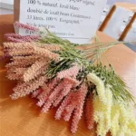 Artificial Lavender Autumn Flower White Foam Bridal Bouquet Plastic Fake Plant Grass For Christmas Home Wedding Table Decor - Image 6