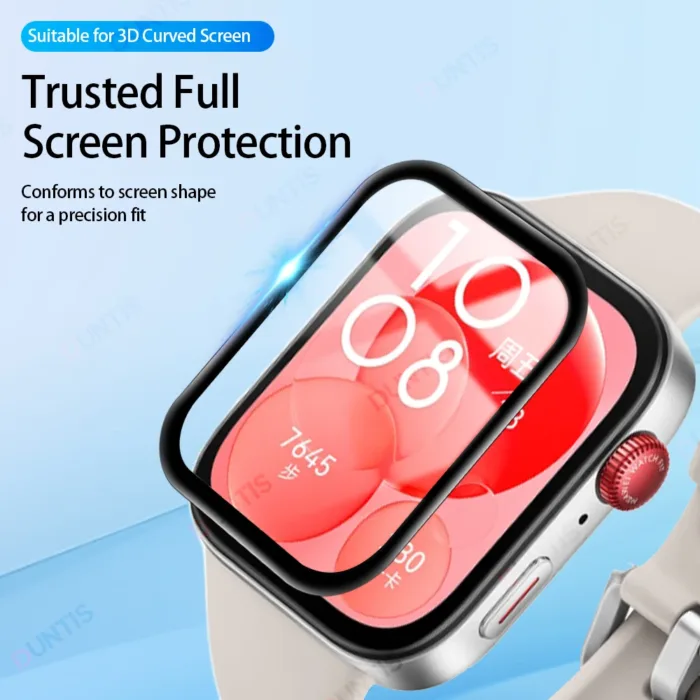 Screen Protector for Huawei Watch Fit 3 3D Curved Screen Protector for Huawei Watch Fit3 Ultra-HD Full Coverage Protective Film - Image 3