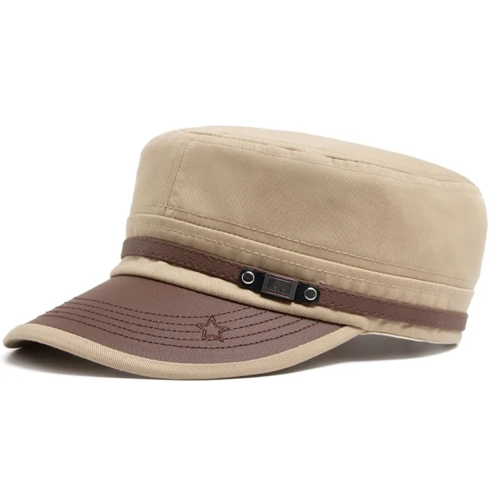 Flat Hat Women Fashion PU Leather Brim Men Baseball Cap Soft Cotton Cloth Casual Visor Trucker Hat Autumn Summer Adjustable - Image 7