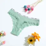 Thong Cotton Sexy Ladies Panties Women's Underwear Low Waist Solid Color Shorts Black Invisible Lace T-st - Image 10