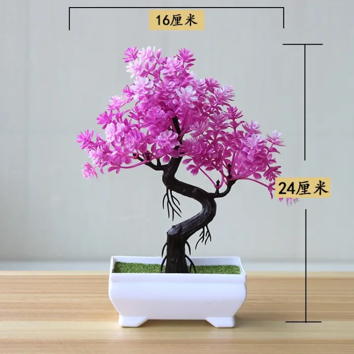 1pc Artificial Plants Bonsai Small Tree Simulation Plants Fake Flowers Table Potted Ornaments Home Decoration Hotel Garden Decor - Image 36