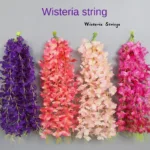 10pcs 50cm Artificial Wisteria Flower Strips Wedding Home Decoration Balcony Room Hanging Plastic Flower Ceiling Flower Vine - Image 3