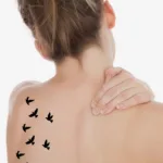 Unisex Sticker Body Art Black Tattoo Waterproof for Unisex Sexy Removable Flying Bird Transfer for Unisex