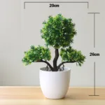 New Green Artificial Plants Bonsai Small Tree Grass Flower Potted Bonsai Halloween Christmas Party Wedding Home Office Decor - Image 2