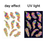 Luminous Temporary Tattoos Stickers Fluorescent Neon In Dark Illuminate Tattoo Elephant/Love Heart Shoulder Tattoo Party Sticker - Image 30