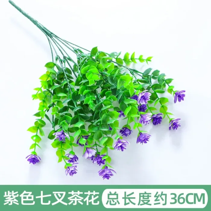 Artificial Flowers Outdoor Fake Flowers Home Decoration Plastic Green Bush Balcony Living Room Holiday Party Decoration Camellia - Image 12