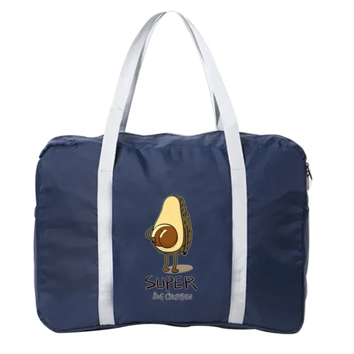 Boston Bags Travel Luggage Bag Foldable Travel Bags Nylon Pack WaterProof Storage Clothes Pack Organizer Avocado Printing Series - Image 4