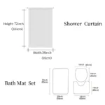 Oil Painting Purple Lavender Butterfly Shower Curtain Set Non-Slip Rugs Bath Mat Toilet Lid Cover Waterproof Bathroom Curtain - Image 25