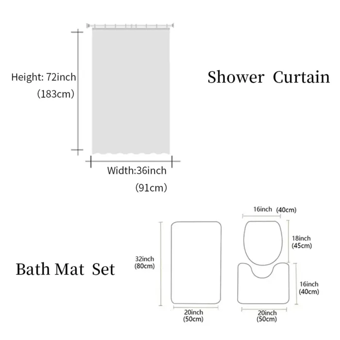Oil Painting Purple Lavender Butterfly Shower Curtain Set Non-Slip Rugs Bath Mat Toilet Lid Cover Waterproof Bathroom Curtain - Image 25