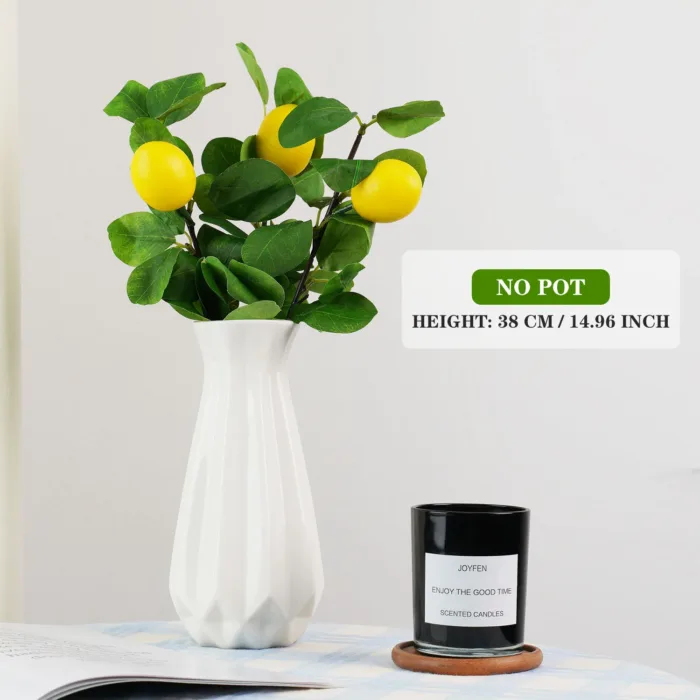 Real looking Yellow Lemon fruit with fake leaves Artificial flowers for Hotel Home decor flores artificiales - Image 7