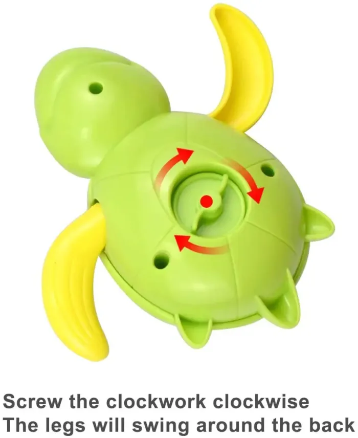 Baby Bath Toys, Clockwork Turtle For Toddlers Boys Girls, Wind Up Bath Toy, Water Toys Swimming Turtle, Random delivery - Image 3