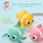 Baby Bath Toys Wind Up Paddling Pool Toys Floating Swimming Clownfish Clockwork Water Toy Bathtub Toys Gifts for Kids Toddler - Image 4