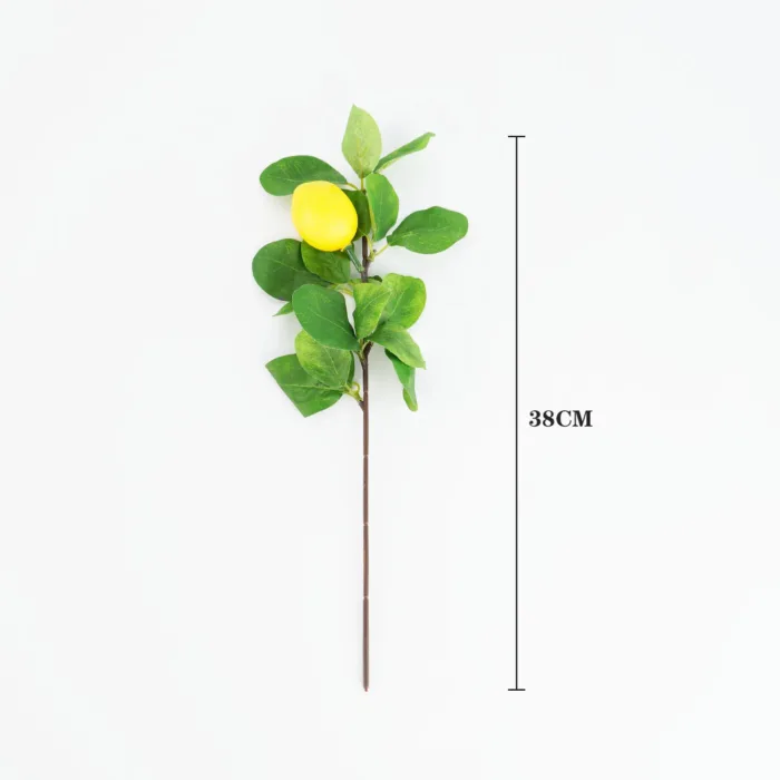 Real looking Yellow Lemon fruit with fake leaves Artificial flowers for Hotel Home decor flores artificiales - Image 3