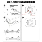 Child Safety Locks Baby Proof Cabinet Drawer Multifunction Plastic Safety Lock Safety Latches For Cabinet Door Drawer Childproof - Image 6