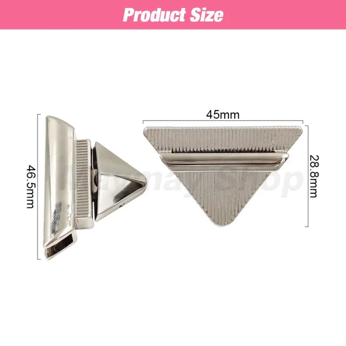 1pcs Metal Fashion Switch Lock Triangle Press Lock Clasp Leather Craft Women Bag Handbag Shoulder Bag Purse DIY Hardware - Image 2