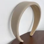 High Quality Women PU Leather Thick Sponge Wide Hairbands Wide Sponge Padded Simple Hair Hoop Band Bezel Hair Accessories - Image 8