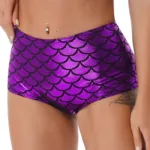 Womens Mermaid Fish Scale Print Booty Shorts High Waisted Hot Pants Party Club Festival Rave Dance Bottoms Sexy Clubwear - Image 13
