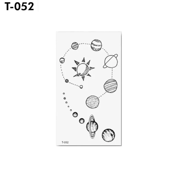 Waterproof 1 Sheet Art Body Art Temporary Tattoo Sticker Flower Animal Bowknot Body Art - Image 4