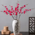 Artificial Flowers Spring Plum Blossom Peach Branch Silk Flowers for Home Wedding Party Decoration Christmas Wreaths Accessories - Image 2