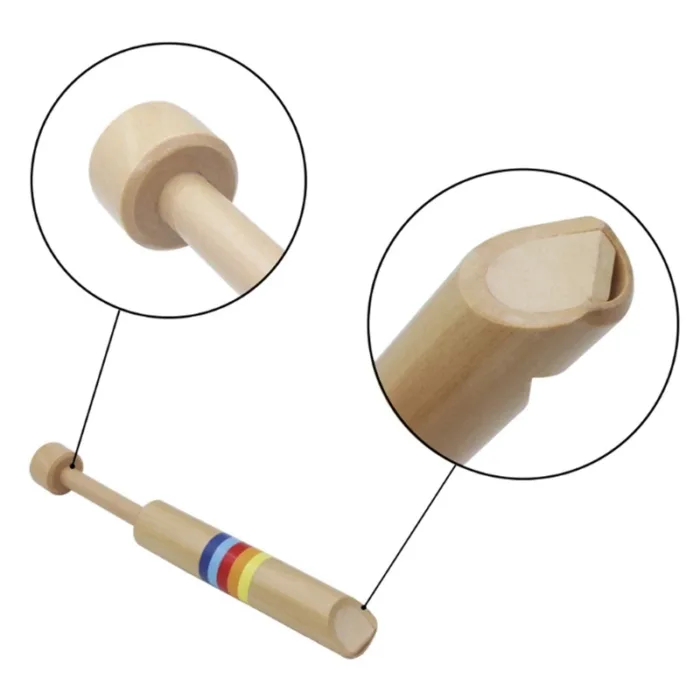 Wooden Flute Instruments Pulling Diacritical Wooden Flute Early Musical Instrument for Adults, Children, Music Lovers - Image 5