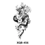 210 * 114mm Dragon, Snake, Lion Tattoo Sticker For Men And Women Black And White Color Transfer Printing Temporary Tattoos Art - Image 17