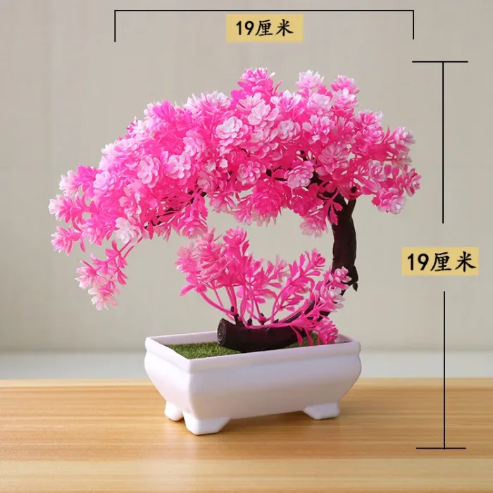 1pc Artificial Plants Bonsai Small Tree Simulation Plants Fake Flowers Table Potted Ornaments Home Decoration Hotel Garden Decor - Image 40