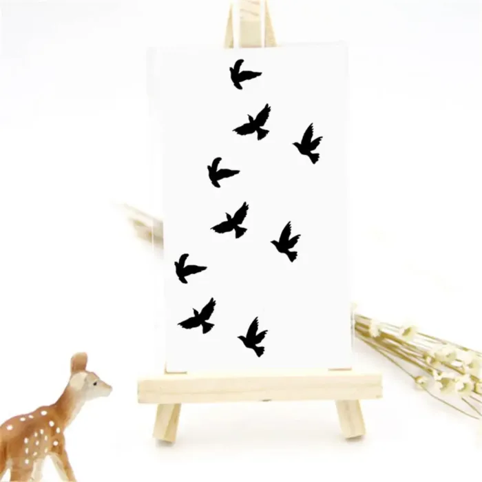 Unisex Sticker Body Art Black Tattoo Waterproof for Unisex Sexy Removable Flying Bird Transfer for Unisex - Image 3