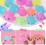 6/12/18 Pcs Luminous Mochi Squishies, Mochi Squishy Animals Stress Toys, Mini Stress Relief Toys Mochi Animals Toys Kawaii - Image 2