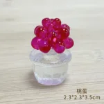 Creative Simulation Cactus Plant Decor Transparent Fleshy Car Computer Decoration Ornaments Decorative Crafts Home Accessories - Image 20