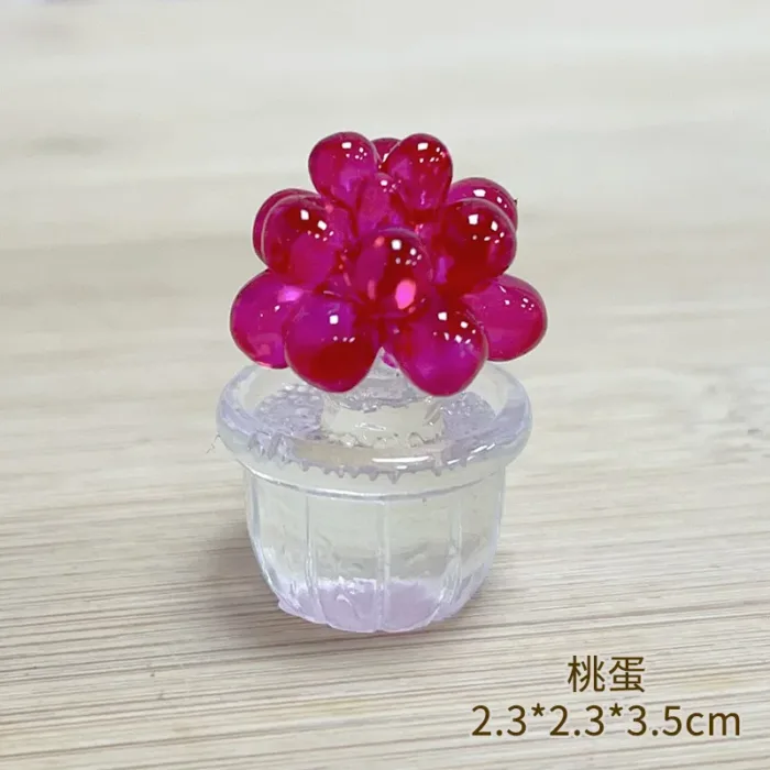 Creative Simulation Cactus Plant Decor Transparent Fleshy Car Computer Decoration Ornaments Decorative Crafts Home Accessories - Image 20