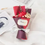 Artificial Soap Flower Rose Bouquet Gift Bags Valentine'S Day Birthday Gift Wedding Home Decor 3 Heads Rose Soap Bouquet Gift - Image 10