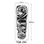 Body Art Full Fake Tatoo Tiger Wolf Flowers Rose Large Arm Tattoo Sticker Full Sleeve Waterproof Semi Permanent Tattoo Women Man - Image 34