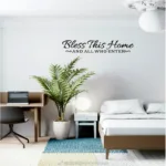 Bless This Home And All Who Enter Wall Stickers Home Decor Vinyl Wall Decals Living Room Family Quotes Sayings Stickers PVC - Image 5