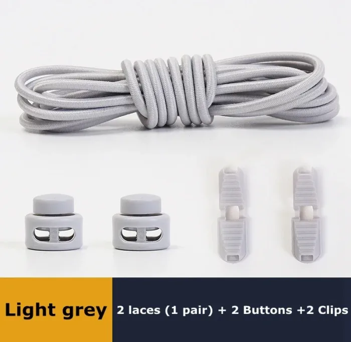 No Tie Shoe Laces Suitable for All Shoes Round Spring Lock Elastic Shoelaces Quick Wear in 1 Second Hiking Sports Lazy Shoelace - Image 21