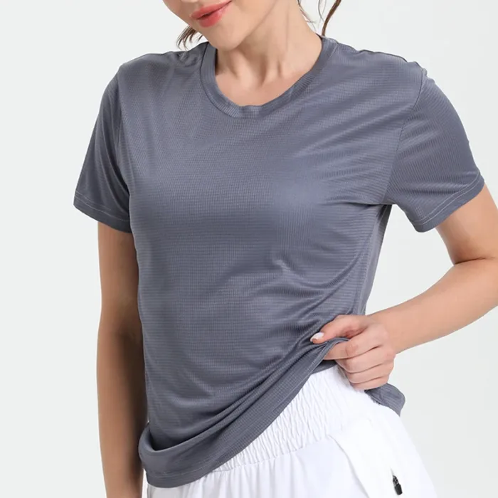 Women's Solid Color Ultralight Quick Dry Sport T-Shirt,Breathable Lightweight  ,Running Gym Compression Shirt - Image 8