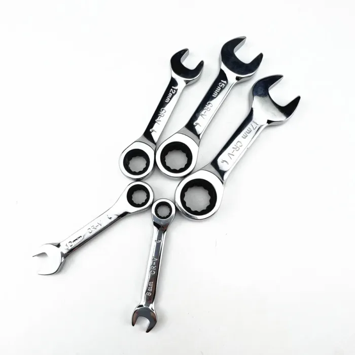 Short handle adjustable head ratchet wrench mini fast ratchet wrench labor-saving auto repair hardware dual-purpose wrench tool - Image 6