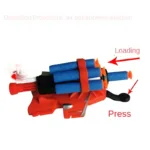Soft Bullets Launcher Spray Wrist With Gloves Launching Soft Bomb Toy Gun Outdoor Games Toys - Image 3