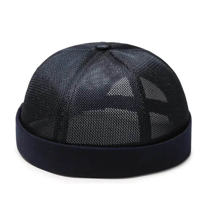 Full Mesh Quick Drying Caps Brimless Skullies Cap Beanie Hat Summer Women Men Caps Solid Color Hip Hop Street Docker Hats Gorras - Image 2