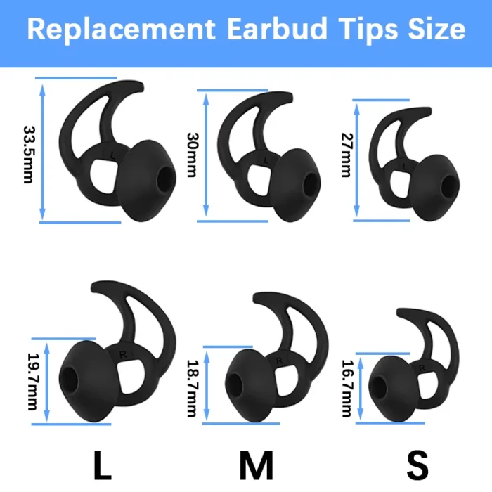 KUTOU Silicone Ear Tips for Bose QuietComfort Noise Cancelling Earbuds for Bose Sport Eartips Silicone Eargel Earplugs 3 Pairs - Image 2