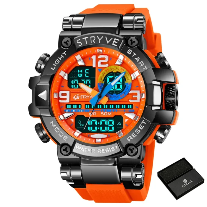 STRYVE Top Brand Men's Digital Watch Waterproof Sport Wristwatch for Men Military Electronic Watches High Quality Male Gifts - Image 12