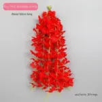 10pcs 50cm Artificial Wisteria Flower Strips Wedding Home Decoration Balcony Room Hanging Plastic Flower Ceiling Flower Vine - Image 8