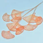 1PC Three-pronged Fan Leaf Netting Artificial Gold Ginkgo Eucalyptus Holly For Wedding Arch Flower Arrangement Party Decor - Image 12