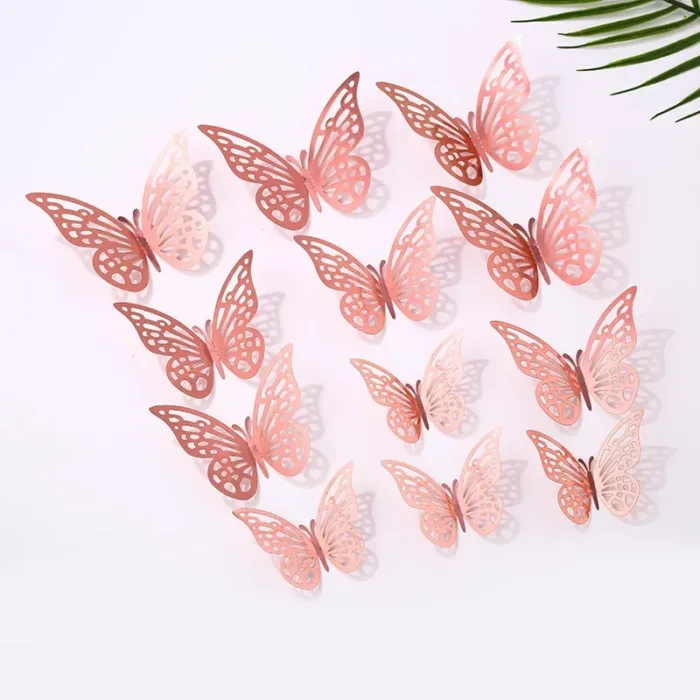 12pcs Suncatcher Sticker 3D Effect Crystal Butterflies Wall Sticker Beautiful Butterfly for Kids Room Wall Decal Home Decoration - Image 9