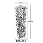 Body Art Full Fake Tatoo Tiger Wolf Flowers Rose Large Arm Tattoo Sticker Full Sleeve Waterproof Semi Permanent Tattoo Women Man - Image 7